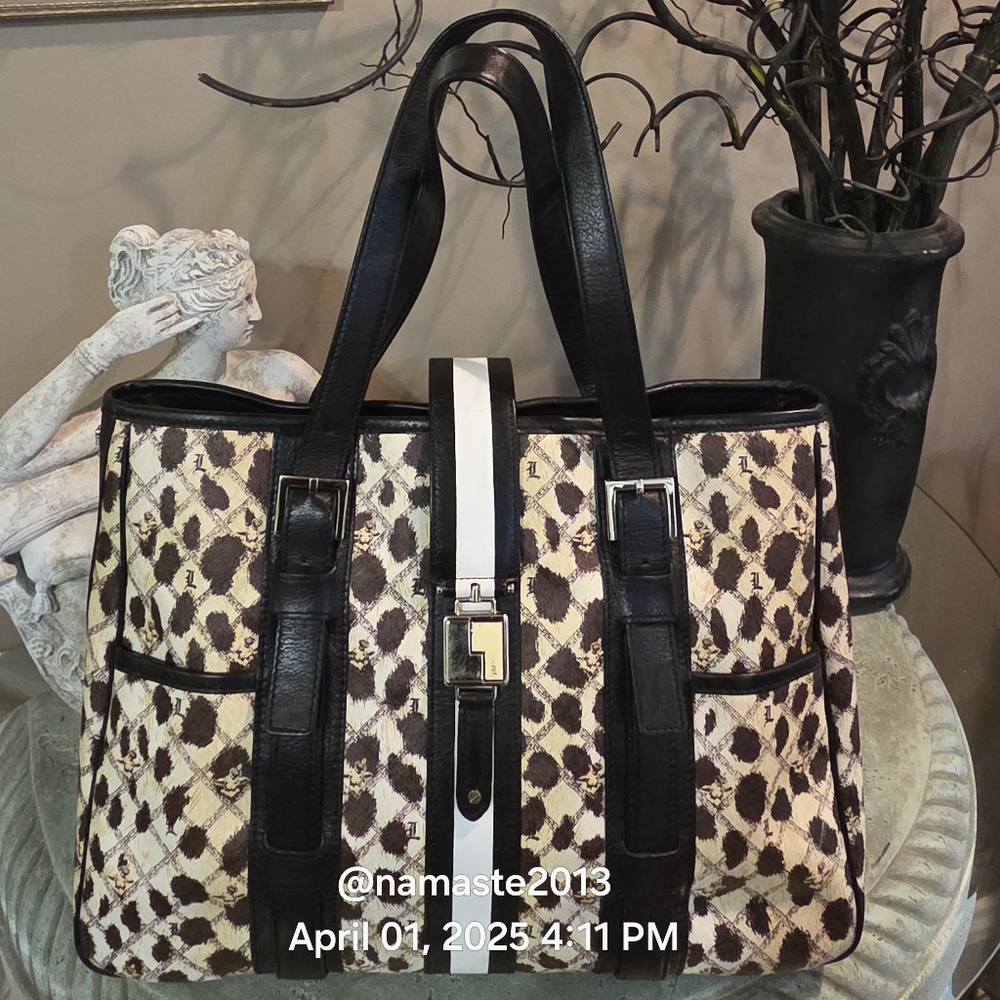 L.A.M.B. by Gwen Stefani Grantham Tote Leopard Print Luxury Designer Bag #113